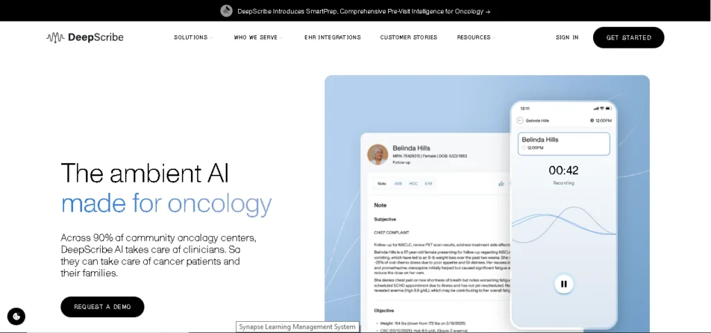 DeepScribe- Best for Oncology and Specialty Care