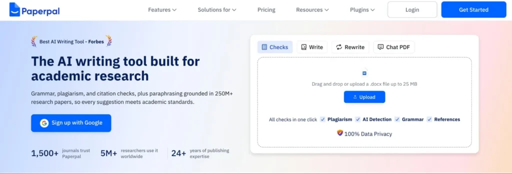 Paperpal- Best for Research Papers and Theses