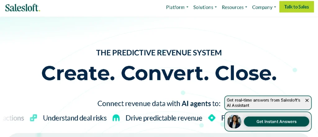 Salesloft Chat Agents (Best for Conversational Sales)