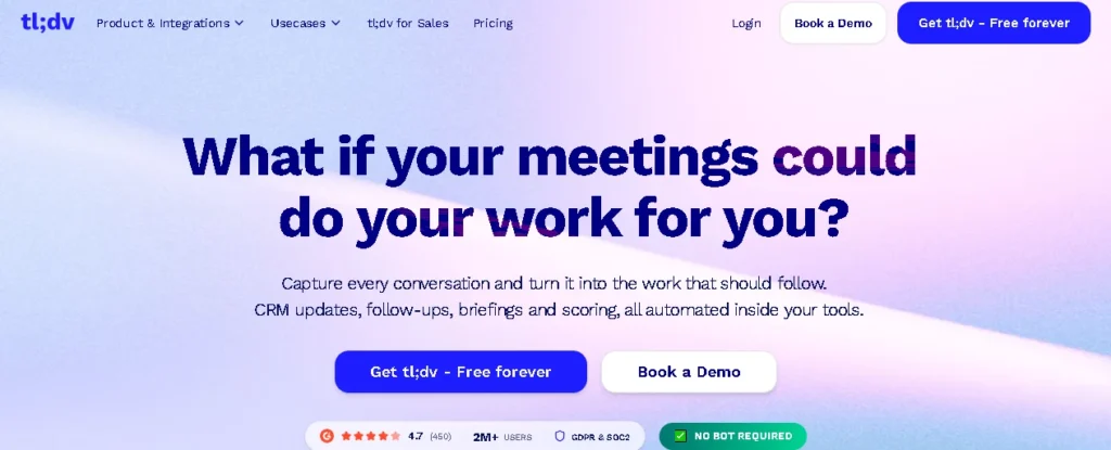 tl;dv- Best Affordable Route to Sales Intelligence