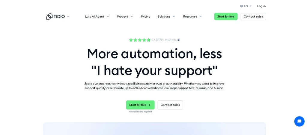 Tidio (Best Overall for Small Businesses)