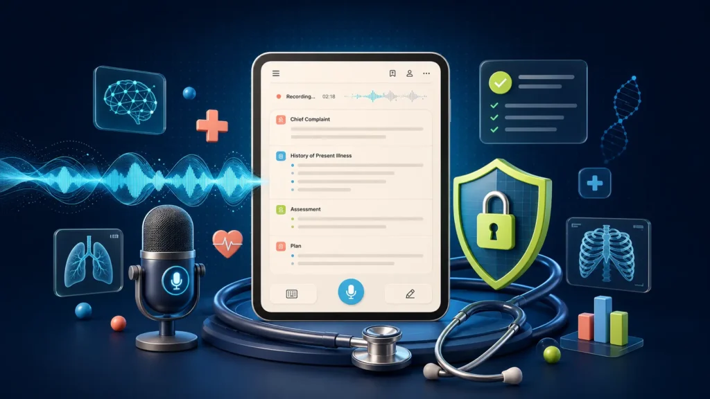Best AI medical scribe converting doctor-patient conversations into structured clinical notes