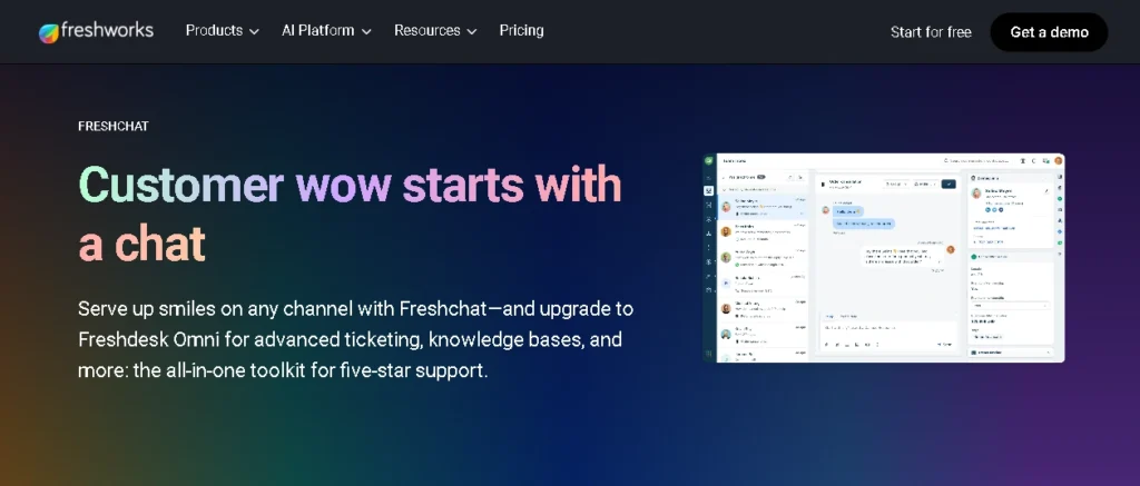 Freshchat (Best for Freshworks Teams)