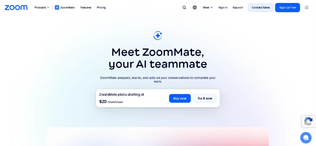 Zoom AI Companion- Best Native Option for Zoom Teams