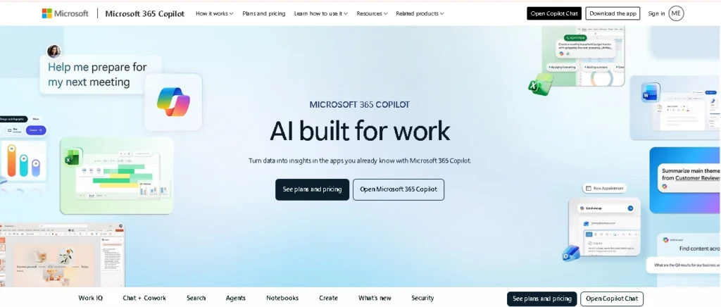 Microsoft 365 Copilot- Best for Teams and Microsoft 365 Organizations