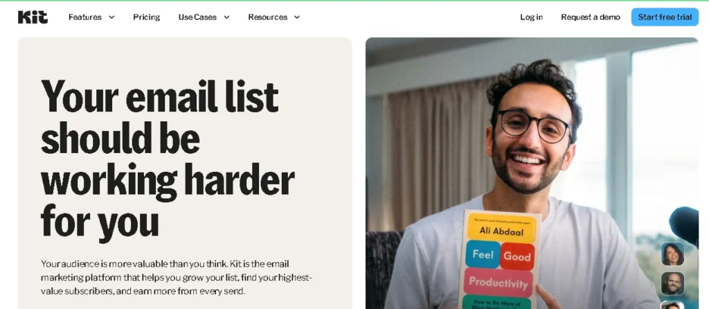 Kit (ConvertKit): Best for creators who sell something.