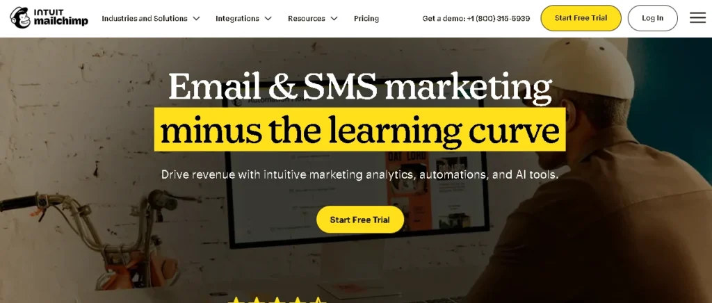 Mailchimp: Best for small businesses running broader marketing.