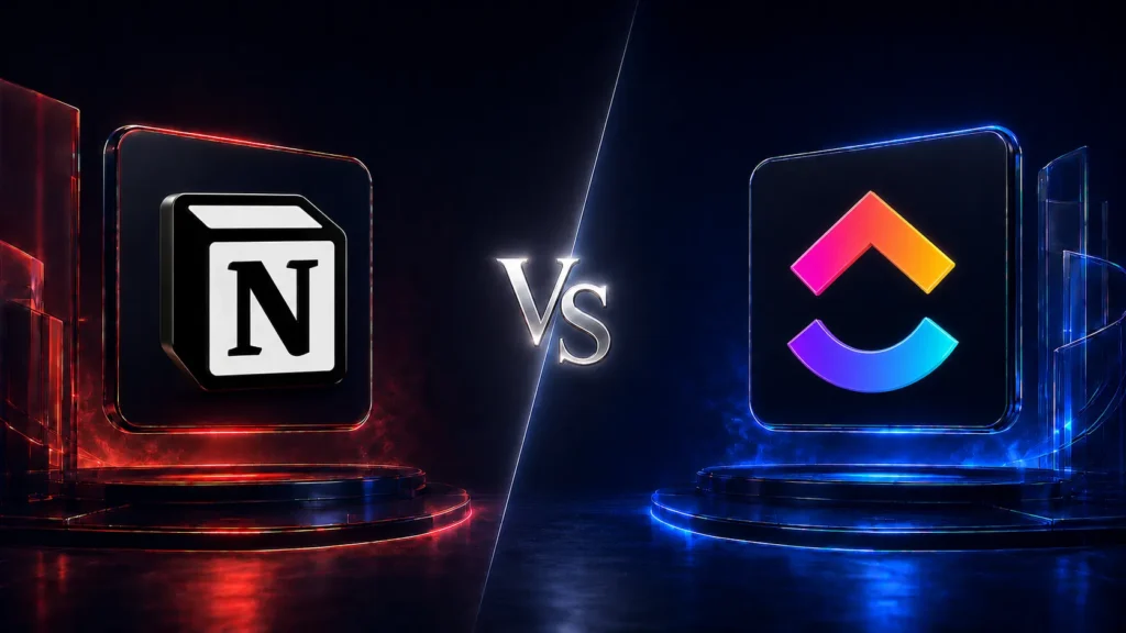 Notion vs ClickUp comparison for project management, docs, AI, automation, and pricing in 2026